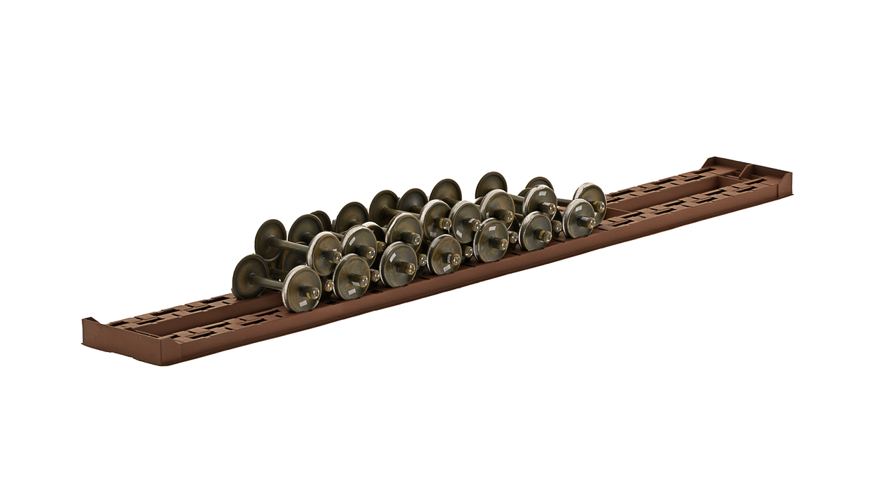 60-FT MINERAL BROWN WHEEL RACK W/22 WHEELSETS 2