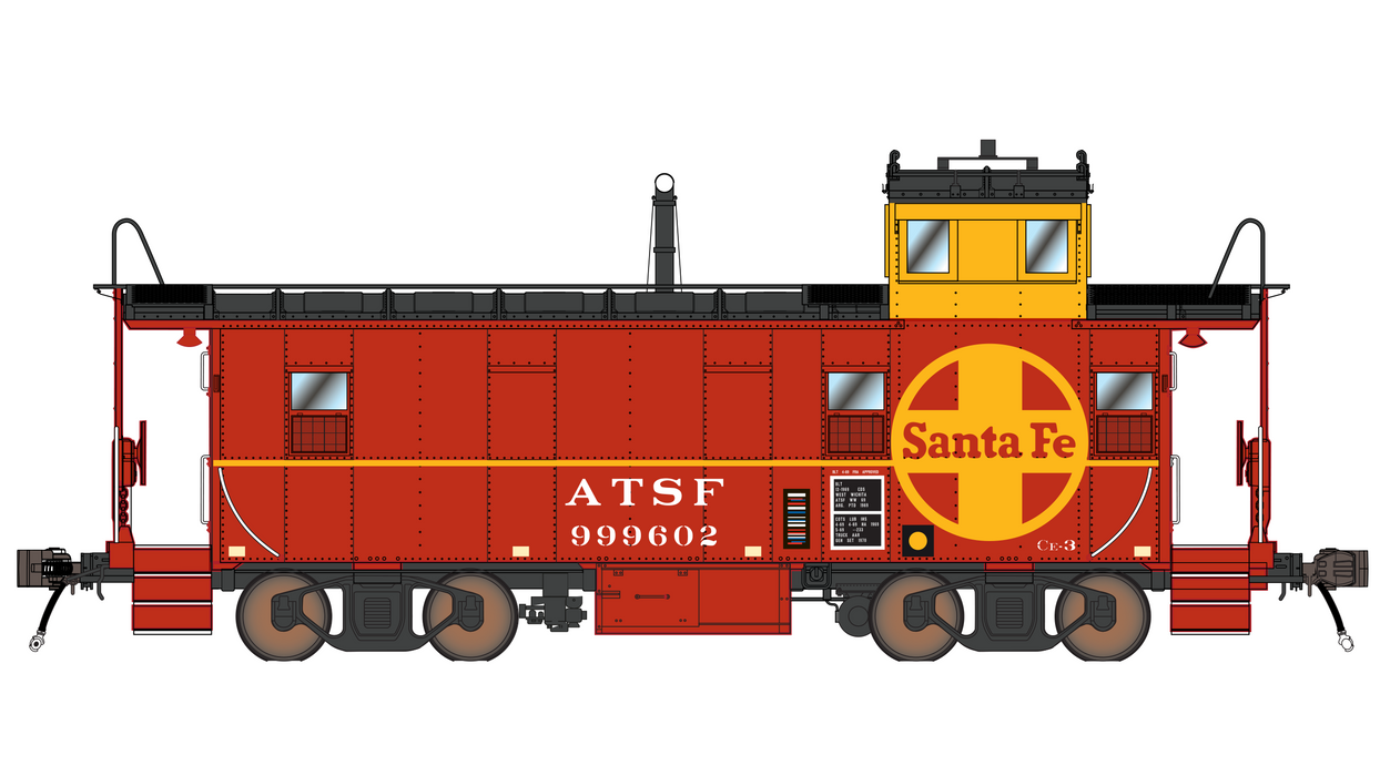 Santa Fe Peaked Roof Caboose CE-3 - Late 999602