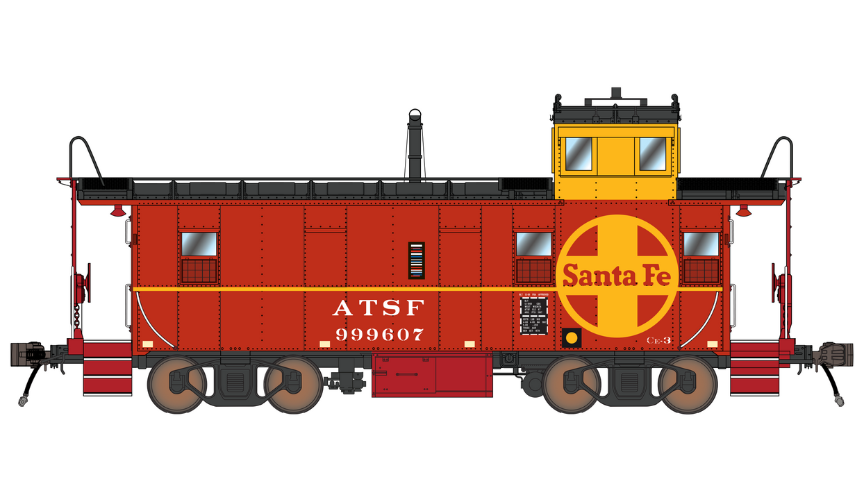 Santa Fe Peaked Roof Caboose CE-3 - Late 999607