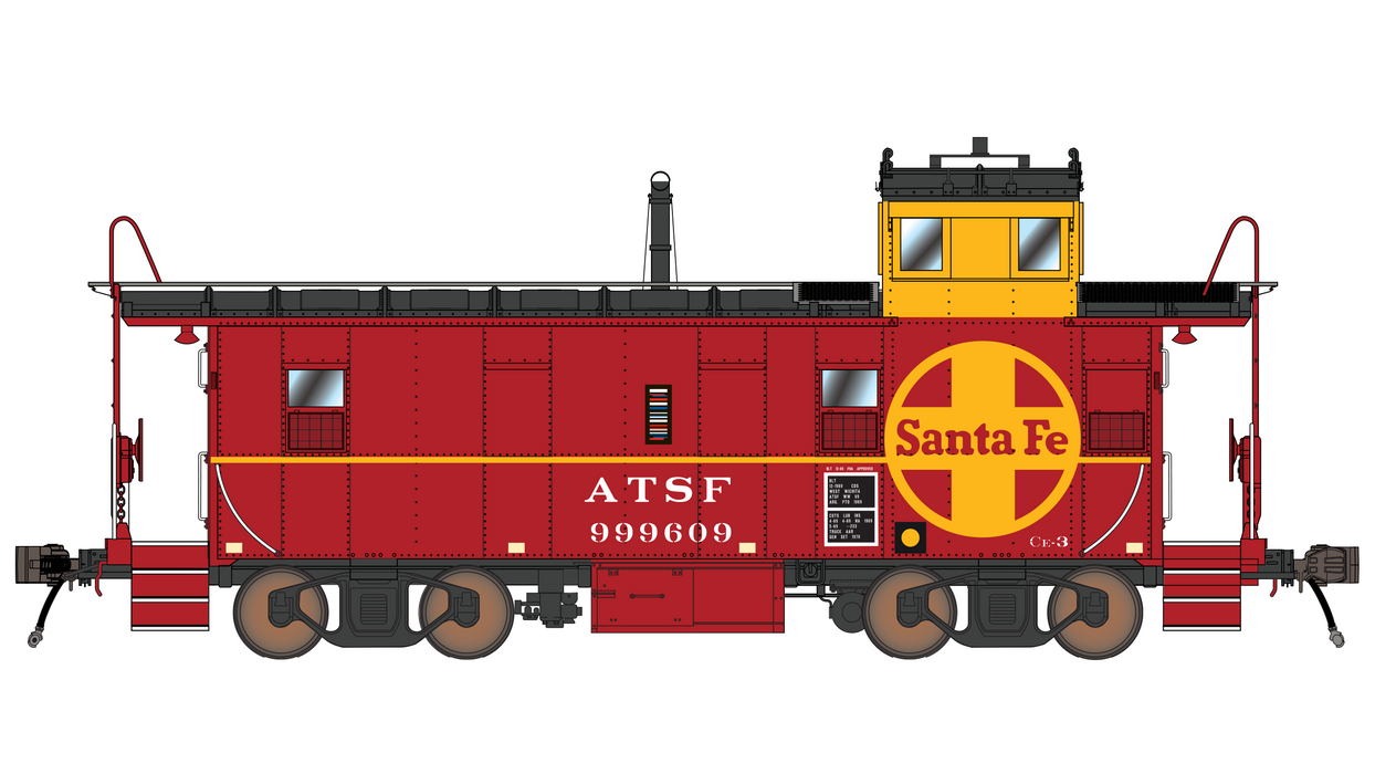 Santa Fe Peaked Roof Caboose CE-3 - Late 999609
