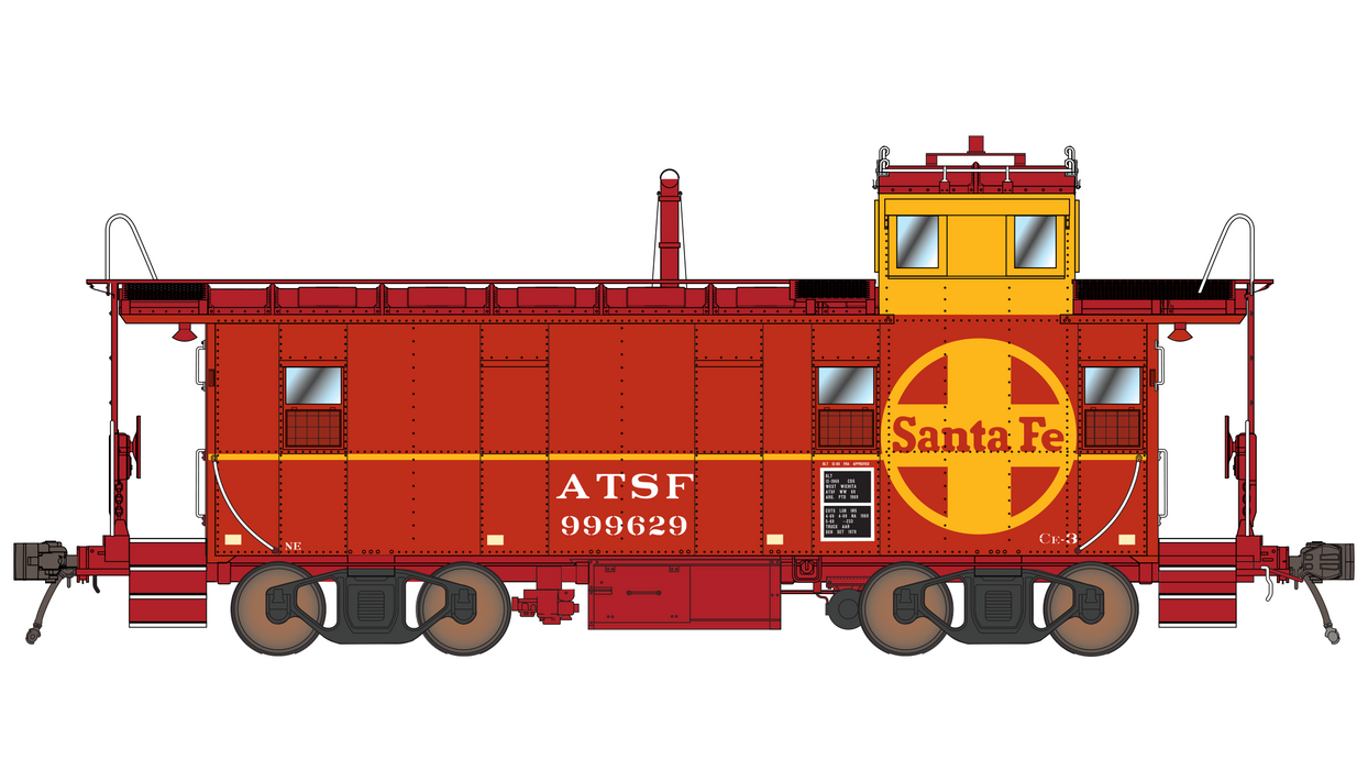 Santa Fe Peaked Roof Caboose CE-3 - Late 999629