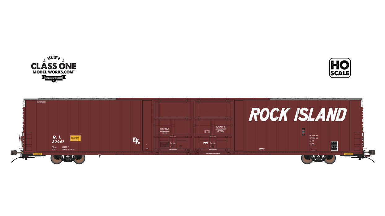 THRALL 86' HIGHCUBE BOXCAR - 4 DOOR - ROCK ISLAND