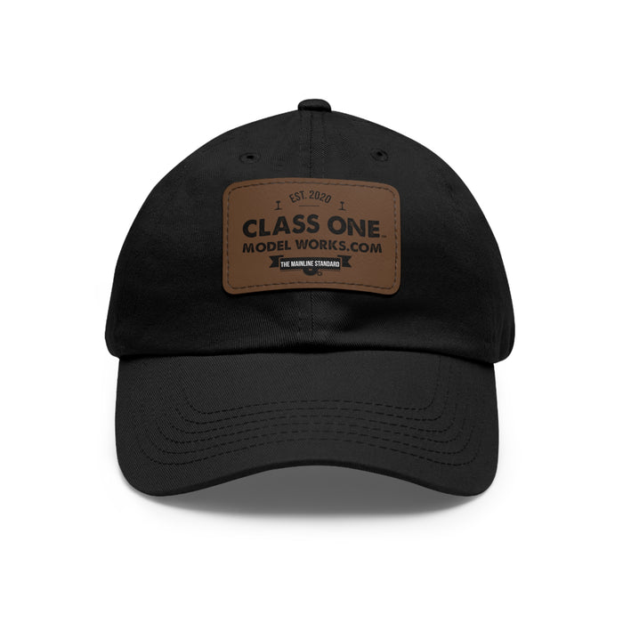 ClassOneModelWorks - Dad Hat with Leather Patch (Rectangle)