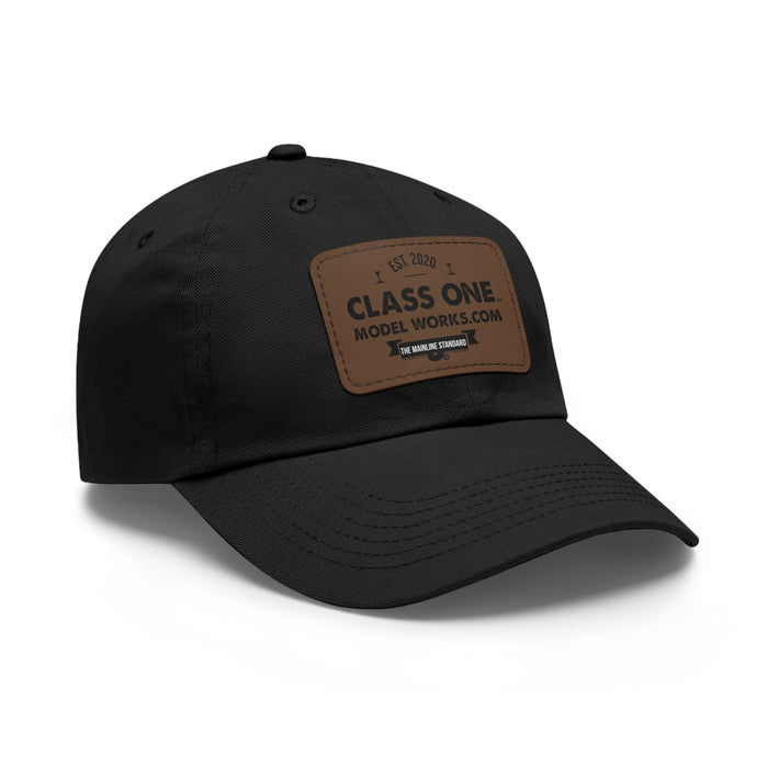 ClassOneModelWorks - Dad Hat with Leather Patch (Rectangle)