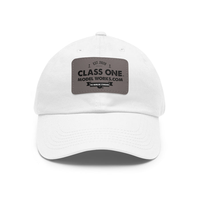 ClassOneModelWorks - Dad Hat with Leather Patch (Rectangle)