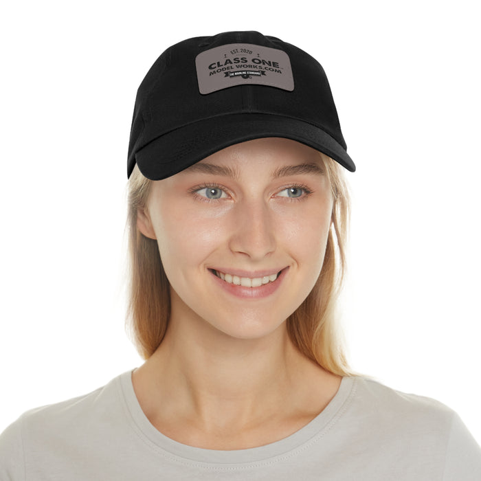 ClassOneModelWorks - Dad Hat with Leather Patch (Rectangle)