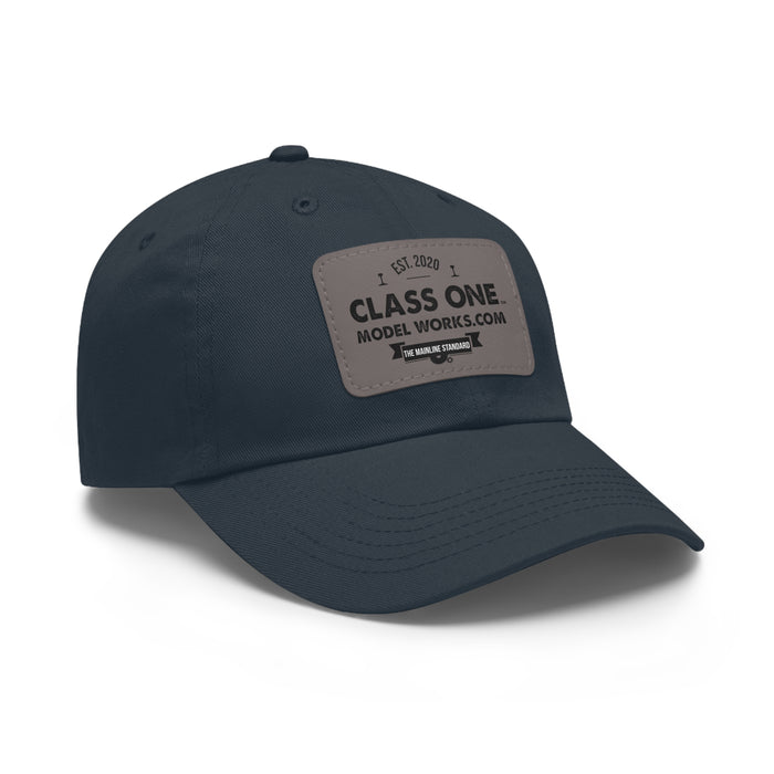 ClassOneModelWorks - Dad Hat with Leather Patch (Rectangle)