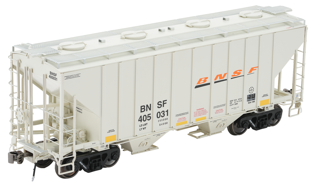 PS 3000CD Two-Bay Hopper Car - BNSF - Gray
