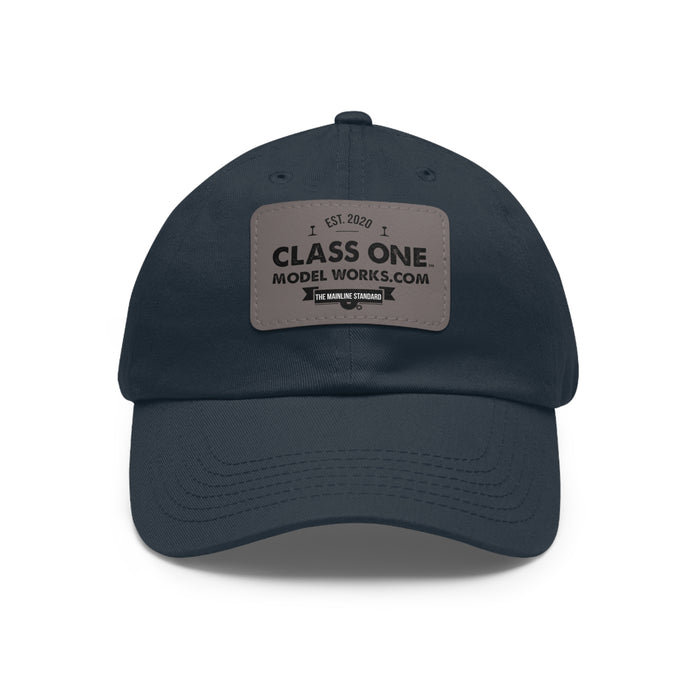ClassOneModelWorks - Dad Hat with Leather Patch (Rectangle)