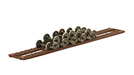 50-FT MINERAL BROWN WHEEL RACK W/16 WHEELSETS 2