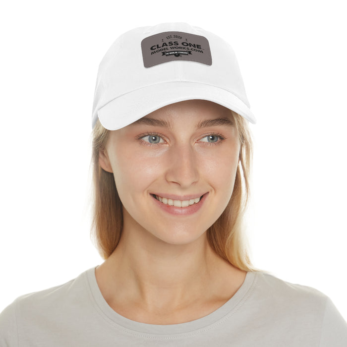 ClassOneModelWorks - Dad Hat with Leather Patch (Rectangle)