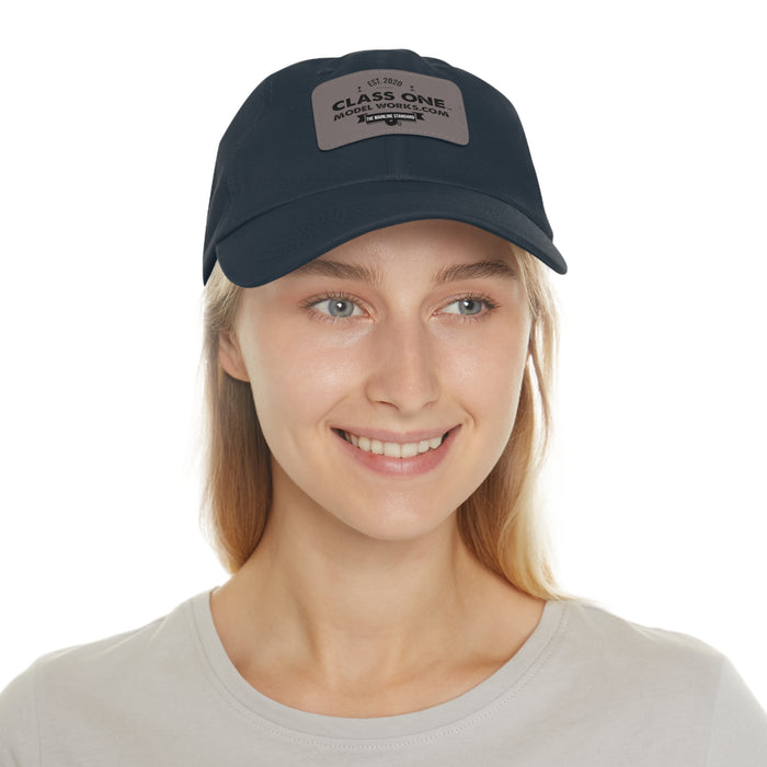 ClassOneModelWorks - Dad Hat with Leather Patch (Rectangle)
