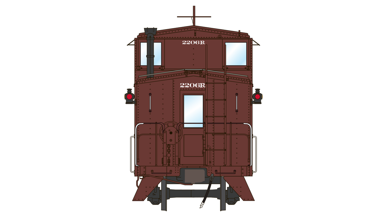 Santa Fe Peaked Roof Caboose 2200s - Radio