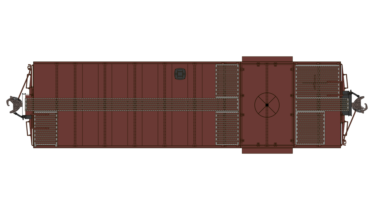 Santa Fe Peaked Roof Caboose 2200s - Radio - Un-Numbered
