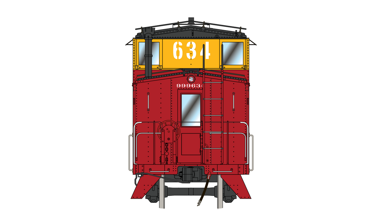 Santa Fe Peaked Roof Caboose CE-3 - Mid-Life 999634
