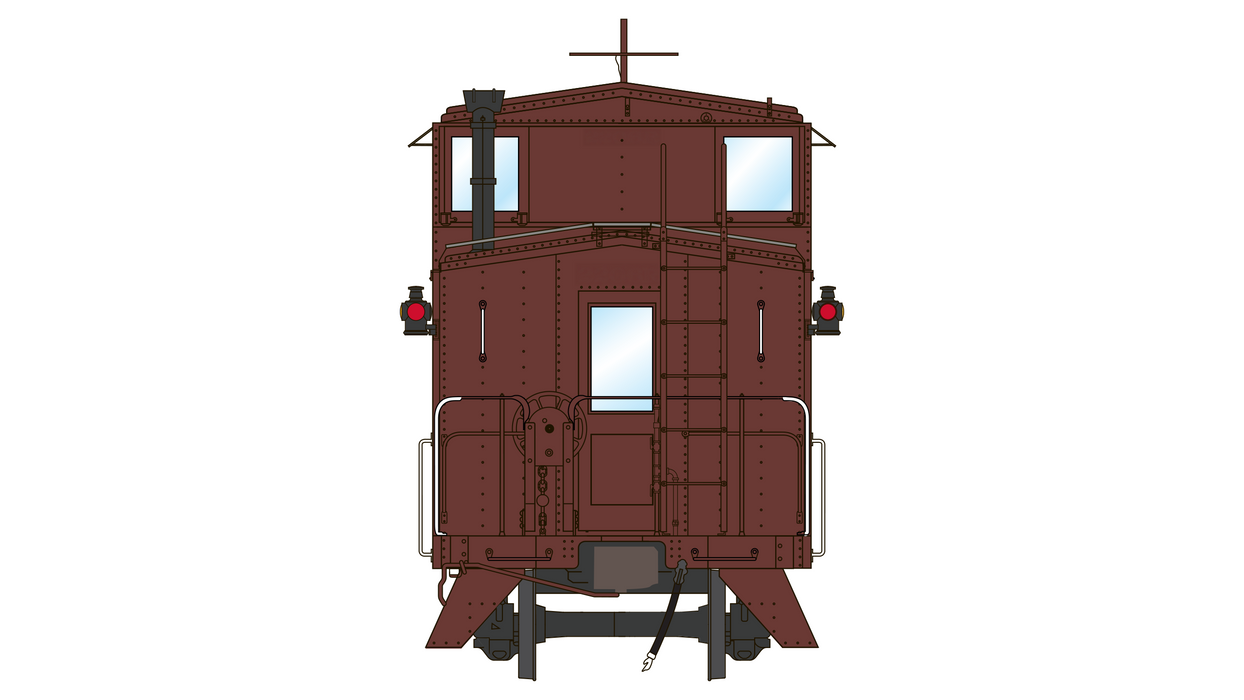 Santa Fe Peaked Roof Caboose 2200s - Radio - Un-Numbered