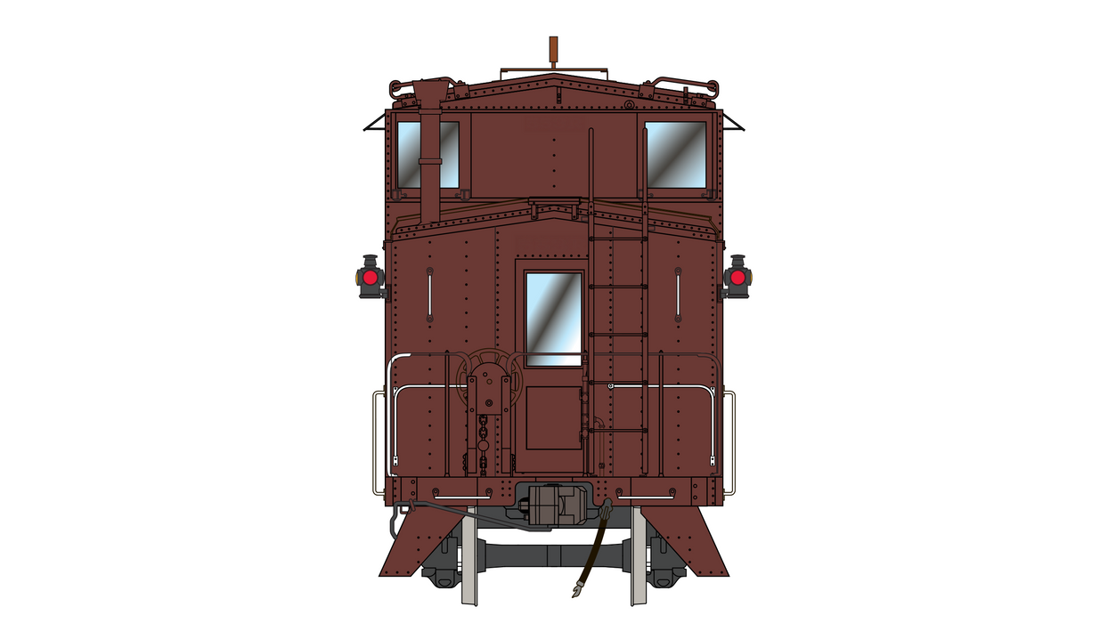 Santa Fe Peaked Roof Caboose 500s - Radio - Un-Numbered