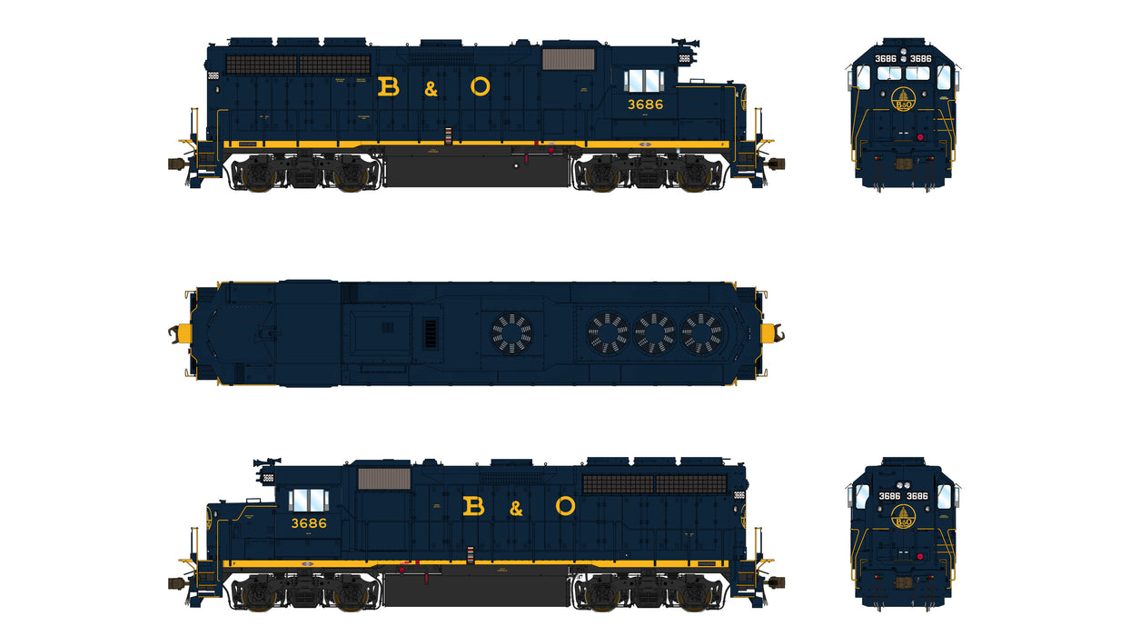 EMD GP40 1A3 - Baltimore & Ohio 3686