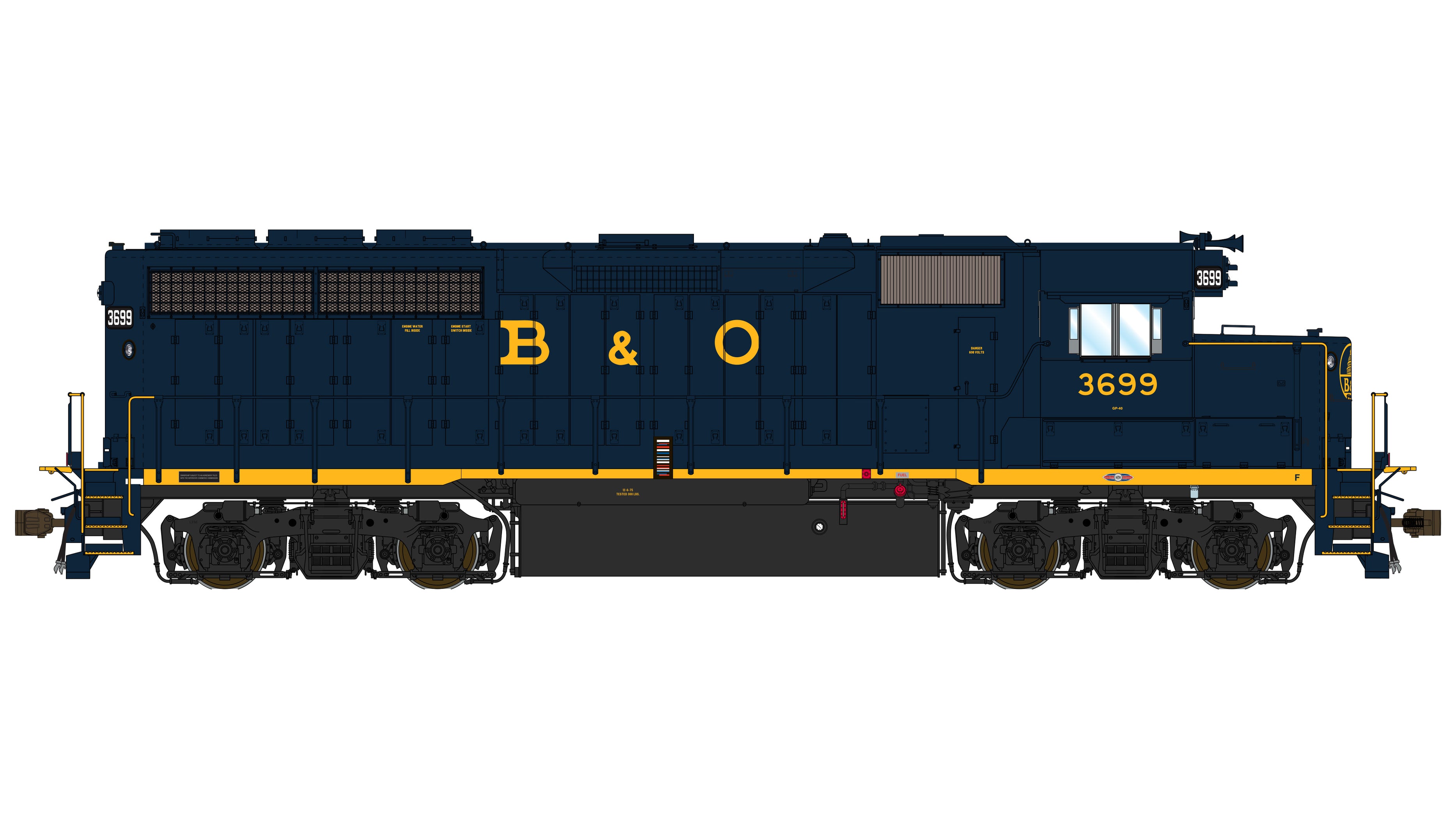 EMD GP40 1A3 - Baltimore & Ohio 3699 — Class One Model Works