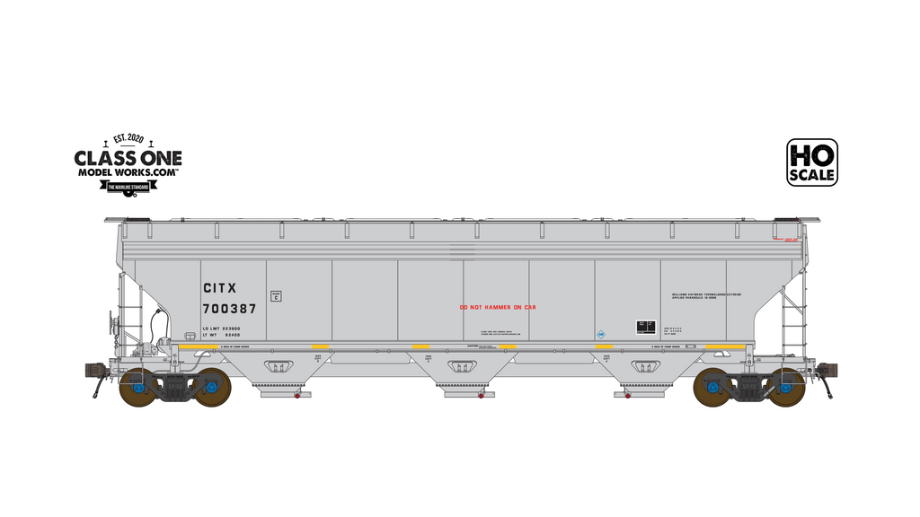 A side view of the ARI 5200 Hopper Car - CIT group