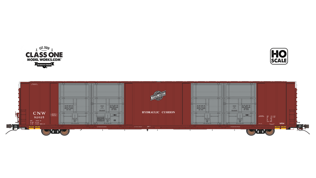 THRALL 86' HIGHCUBE BOXCAR - 8 DOOR - CHICAGO NORTHWESTERN - RUN 2