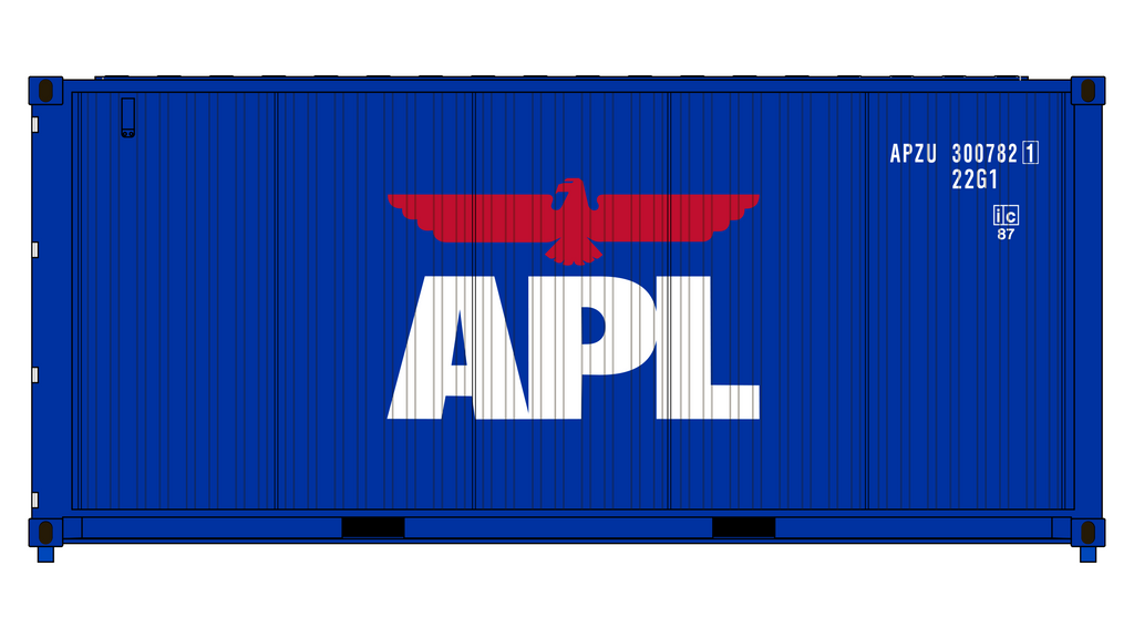 3-Pack CIMC 20' Corrugated Containers - American President Lines