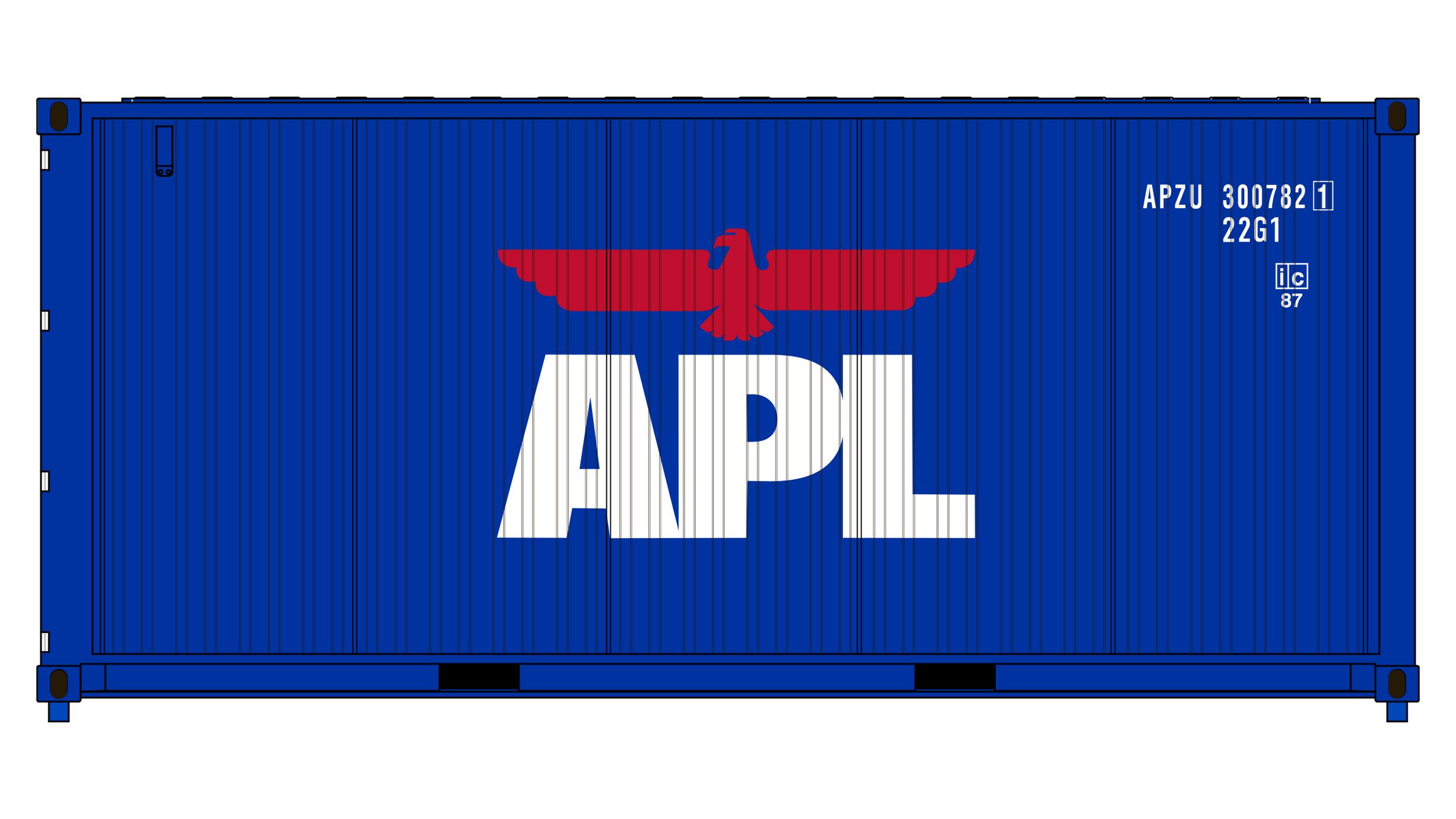 3-Pack CIMC 20' Corrugated Containers - American President Lines ...