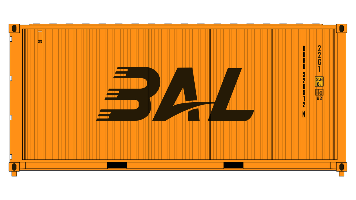 3-Pack CIMC 20' Corrugated Containers - BAL Container Line
