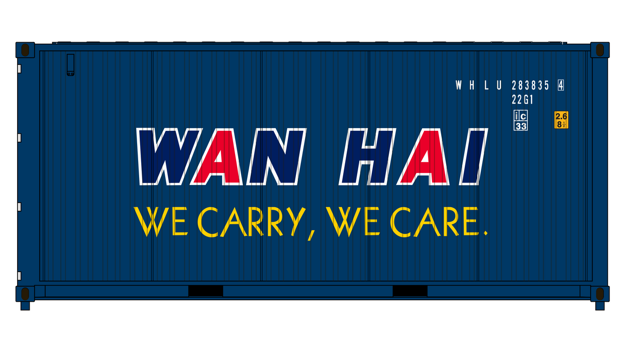 3-Pack CIMC 20' Corrugated Containers - Wan Hai Lines