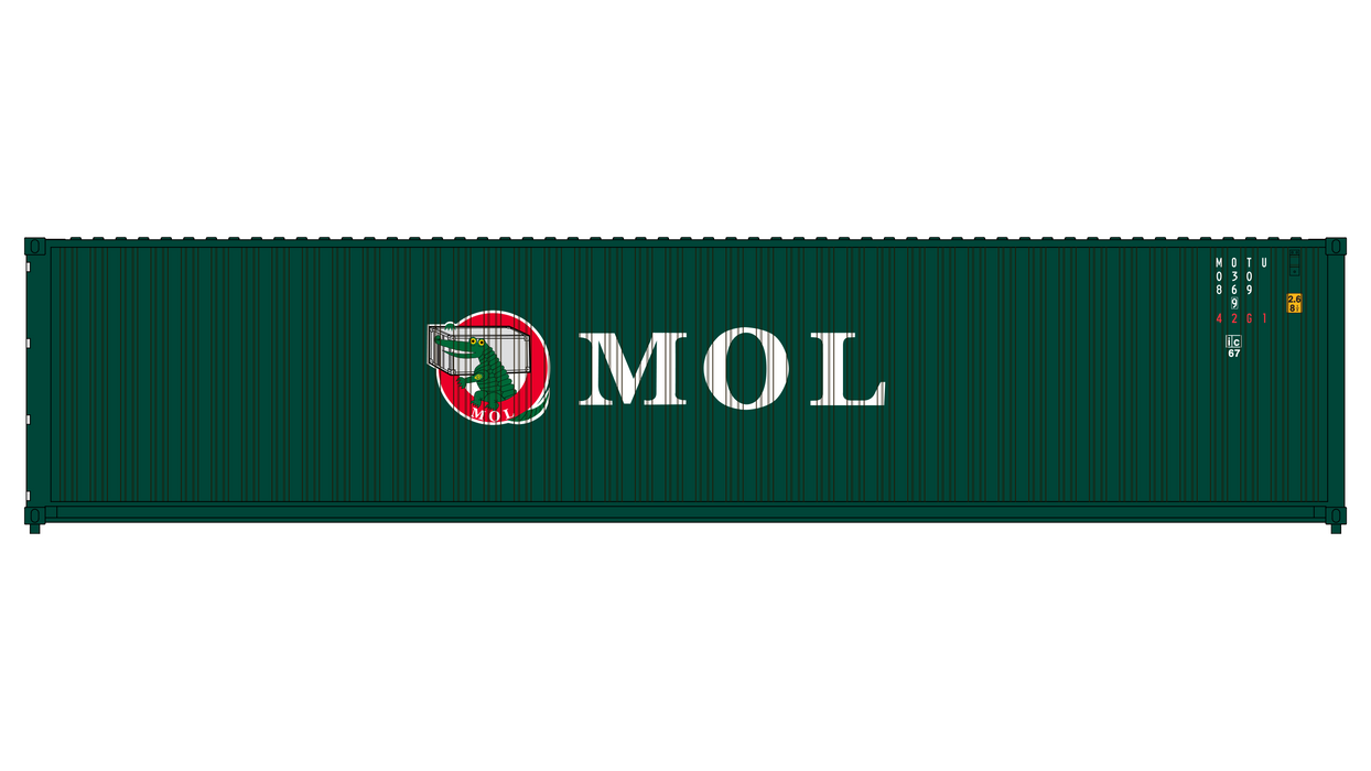 3-Pack CIMC 40' Corrugated Containers - Mitsui O.S.K. Lines