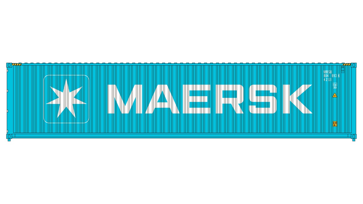 3-Pack CIMC 40' Corrugated Containers - Maersk Line - 2025 Scheme
