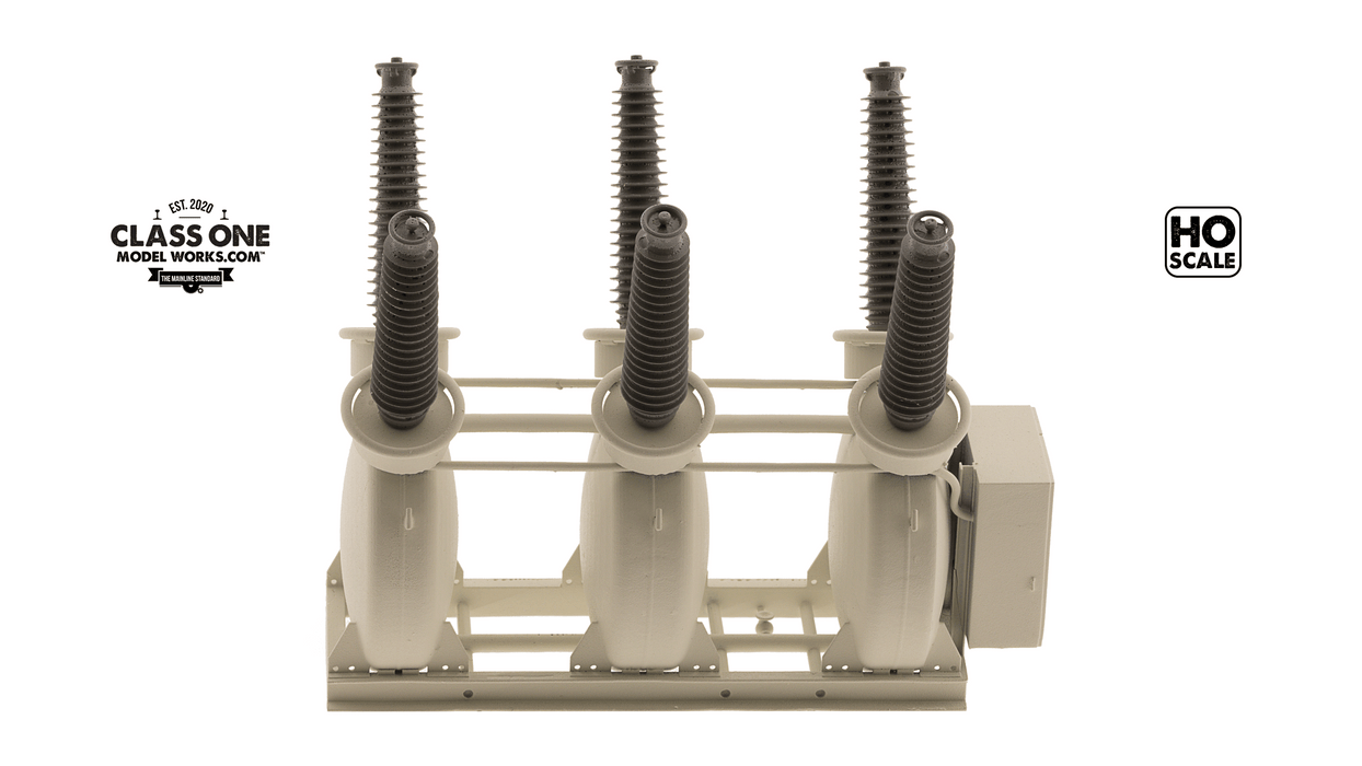 A side view of the SF6 345 KV Circuit Breaker