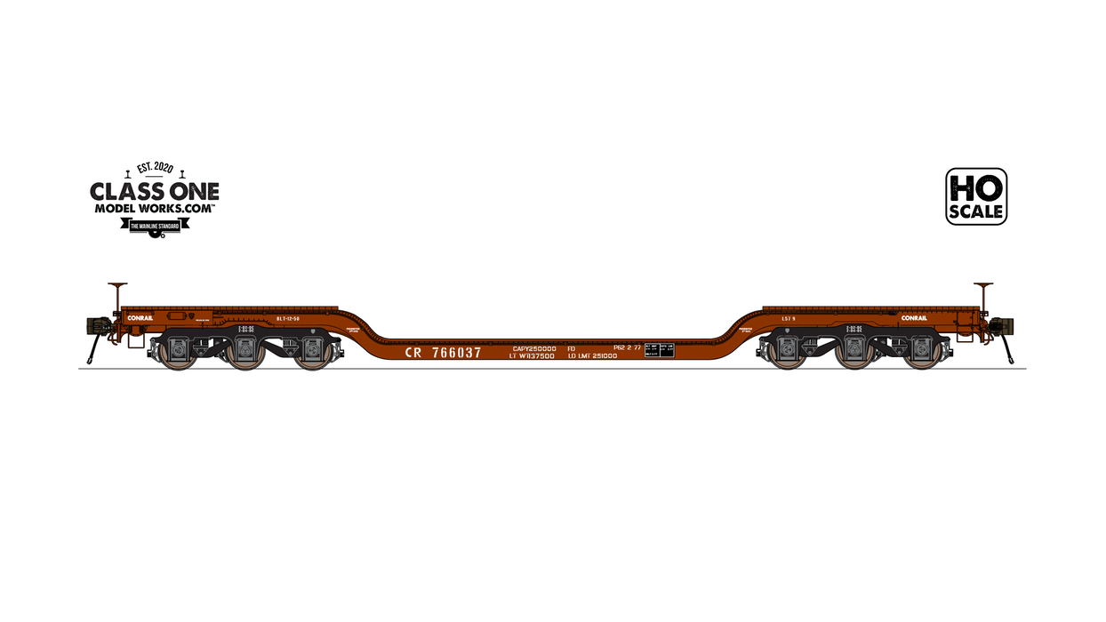 GSC Heavy Duty Flatcar - CONRAIL