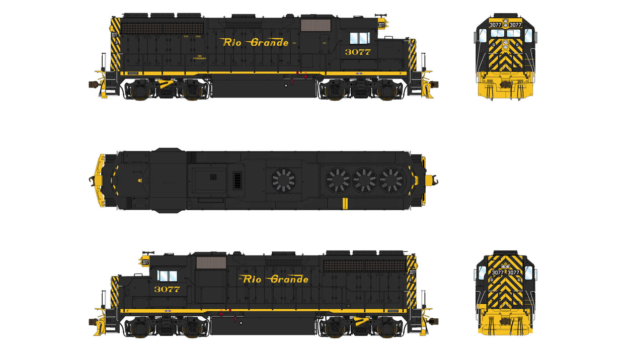 EMD GP40 1A3 - Denver & Rio Grande Western 3077