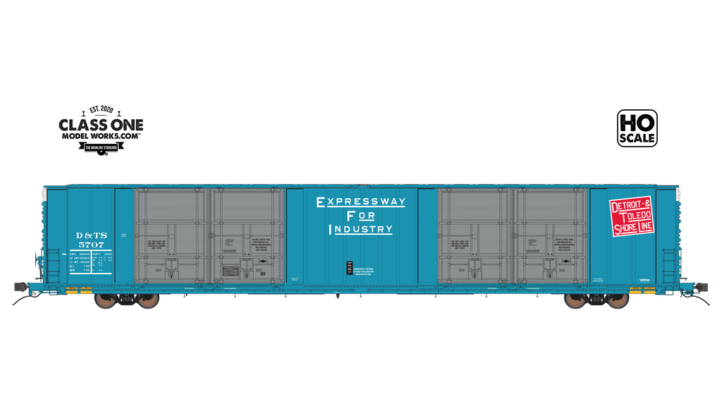 THRALL 86' HIGHCUBE BOXCAR - 8 DOOR - DETROIT & TOLEDO SHORE LINE
