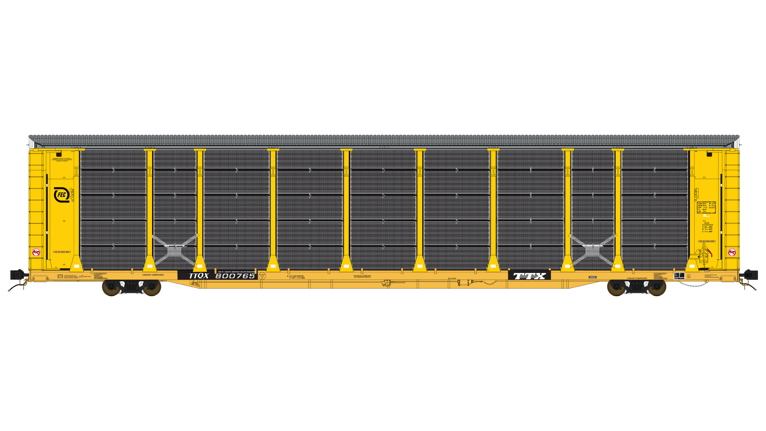 Thrall 20-2 Autorack - Type C - Florida East Coast — Class One Model Works