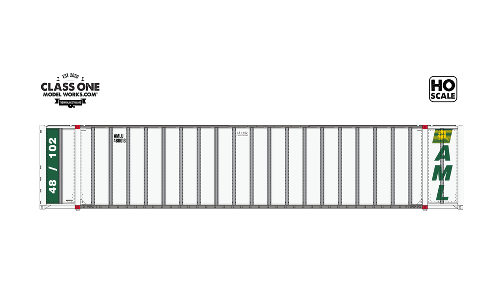 A sideview of the 2-Pack Hyundai 48' Exterior Post - Alaska Marine Lines - Run 2