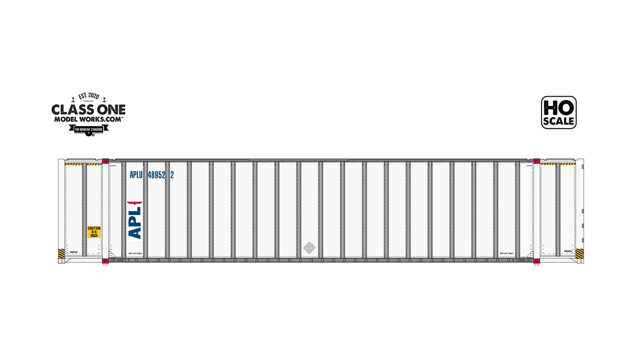 A sideview of the 2-Pack Hyundai 48' Exterior Post - American President Lines - Run 2