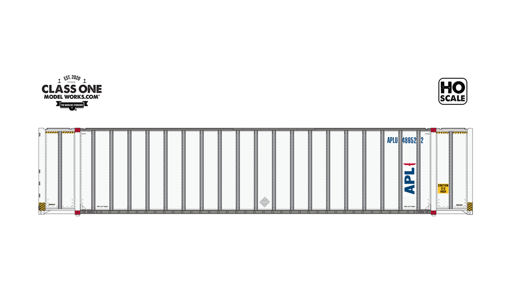 A sideview of the 2-Pack Hyundai 48' Exterior Post - American President Lines - Run 2