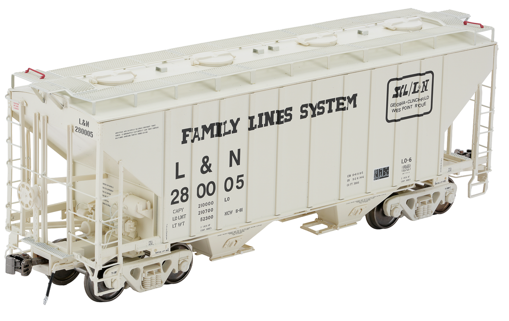 PS 3000CD Two-Bay Hopper Car - Louisville & Nashville