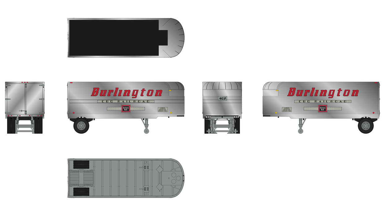 Fruehauf 26' Trailer - Burlington Route