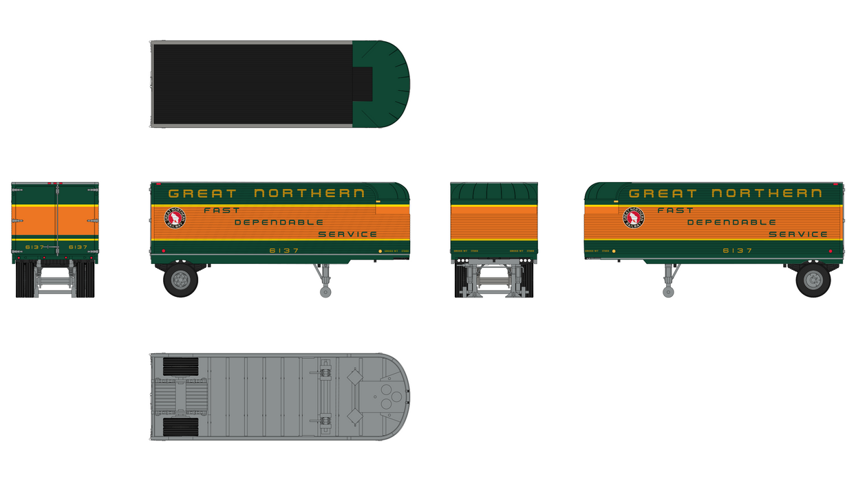 Fruehauf 26' Trailer - Great Northern Railway