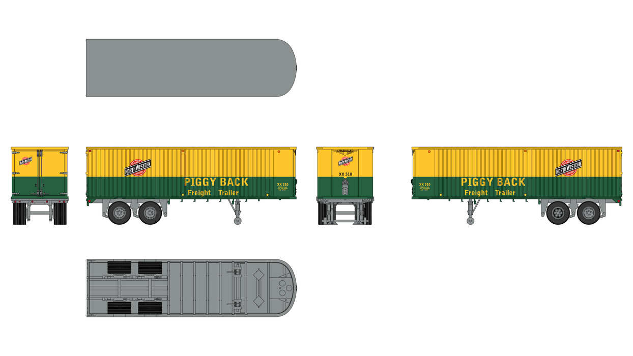 Fruehauf 31' Trailer - Chicago Northwestern