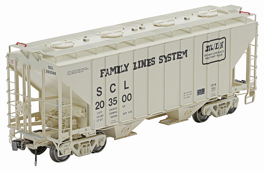PS 3000CD Two-Bay Hopper Car - Seaboard Coast Line