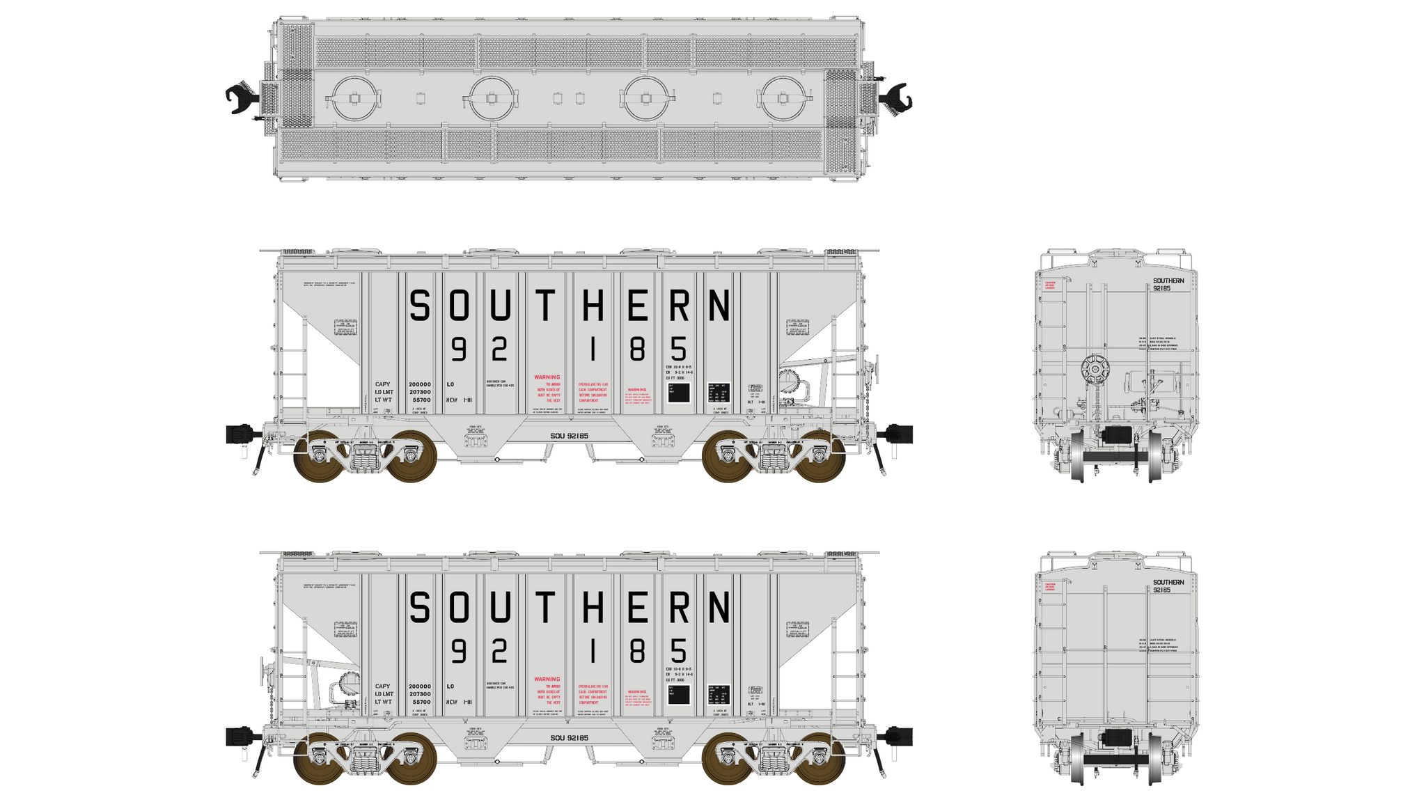 Pay Complete Hopper Hopper Cars — Class One Model Works