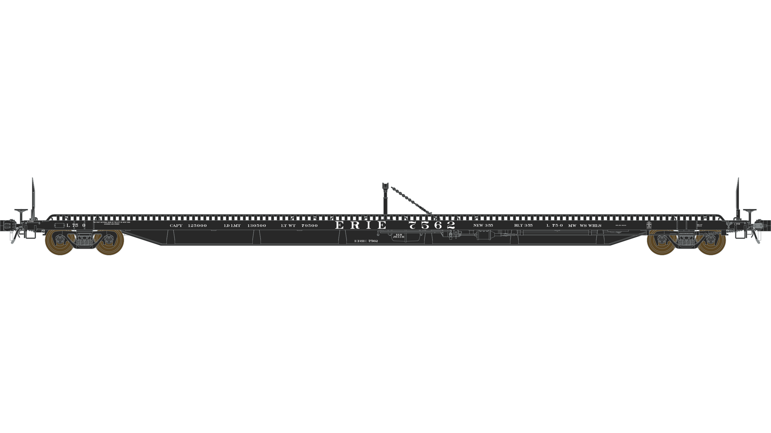 F39 Flatcar 75' - Erie — Class One Model Works