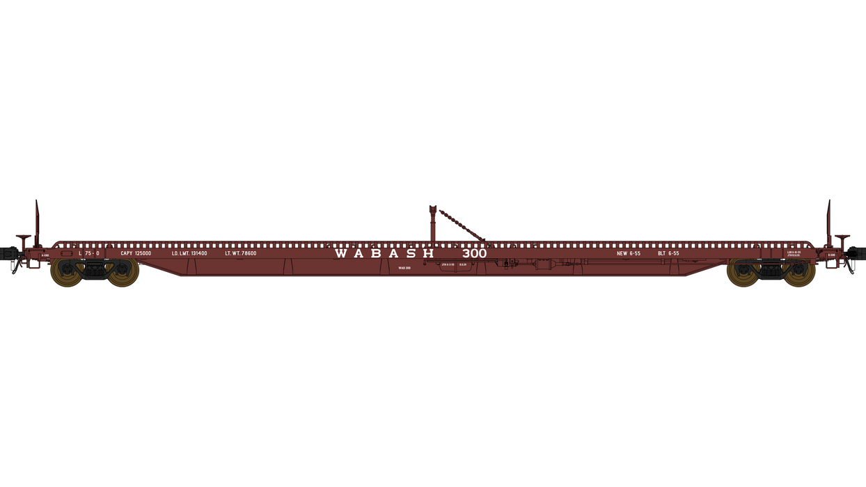F39 Flatcar 75' - Wabash