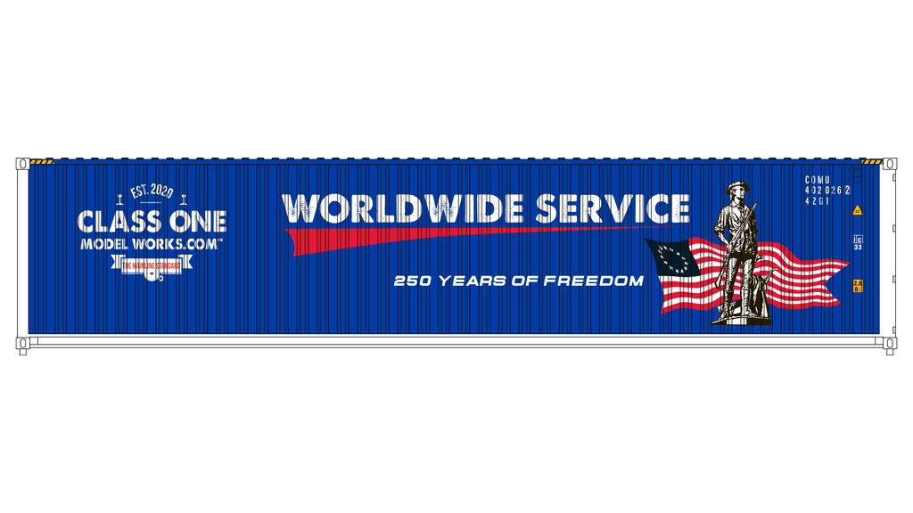 3-Pack CIMC 40' Corrugated Containers - COMW 250th