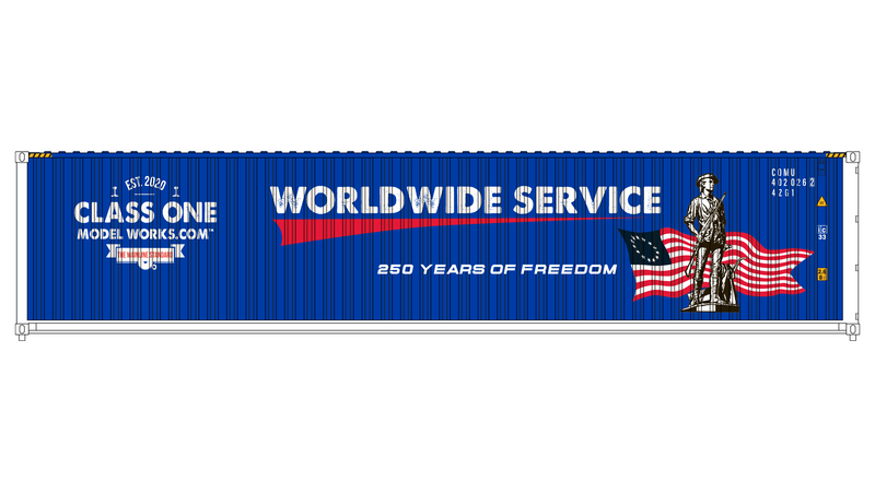 3-Pack CIMC 40' Corrugated Containers - COMW 250th