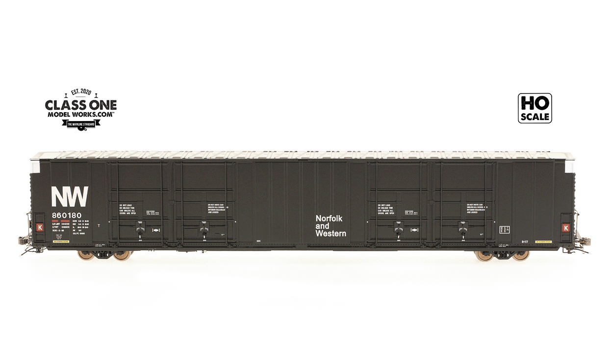 THRALL 86' HIGHCUBE BOXCAR - 8 DOOR - NORFOLK & WESTERN - RUN 2